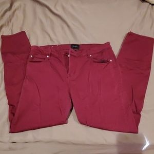 Burgundy Skinny Jeans